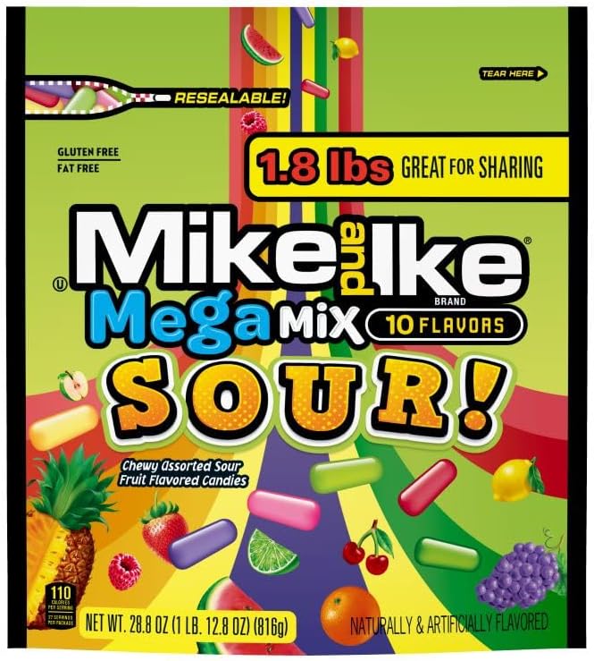 Mike and Ike, Mega Mix Sour, 28.8 Ounce