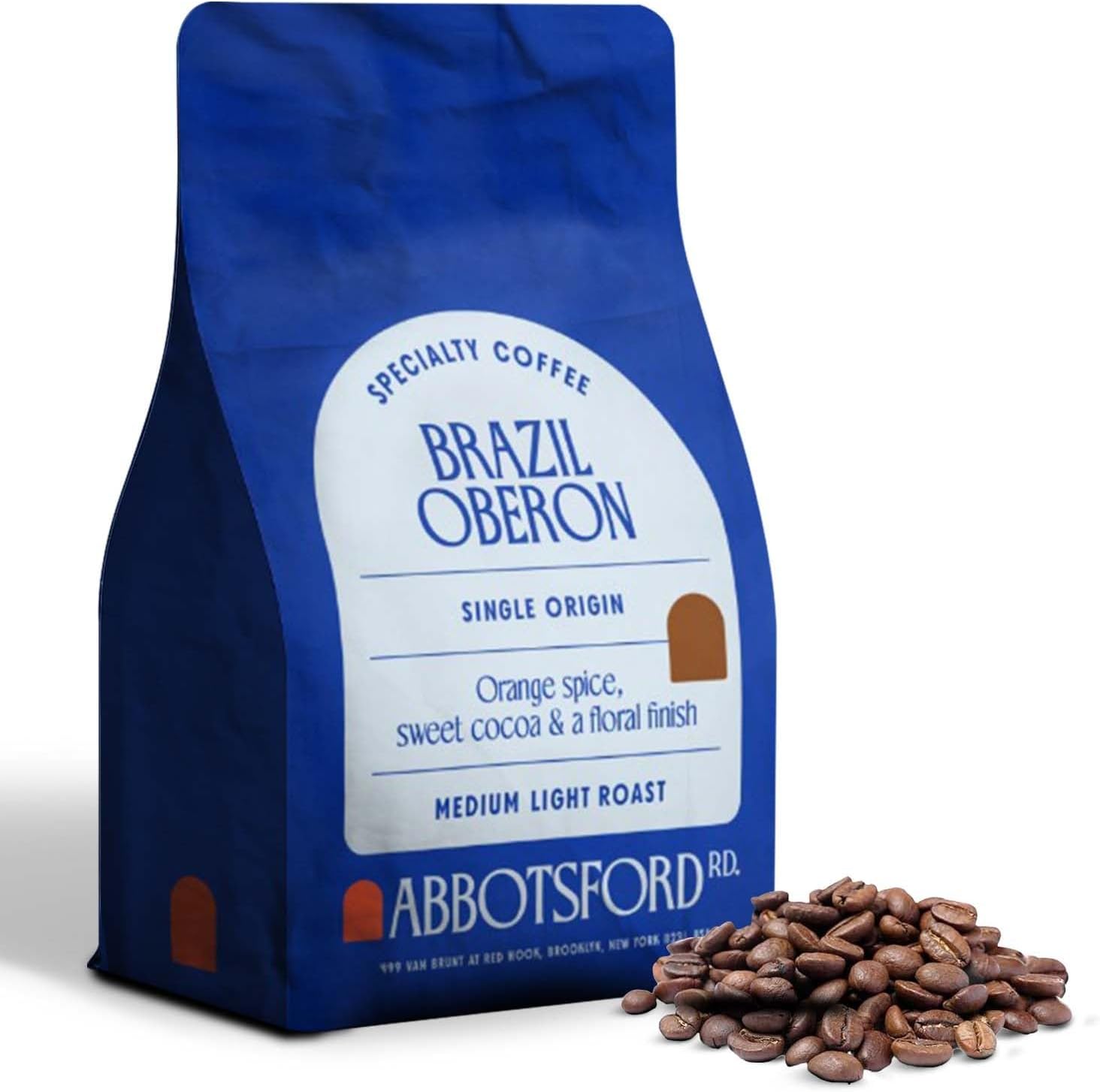 Brazil Oberon Coffee Whole Bean, Specialty, Medium Light Coffee Beans with Orange Spice & Cocoa, 12 oz Bag, Single Origin from Cerrado, Perfect for a Bright, Flavorful Brew