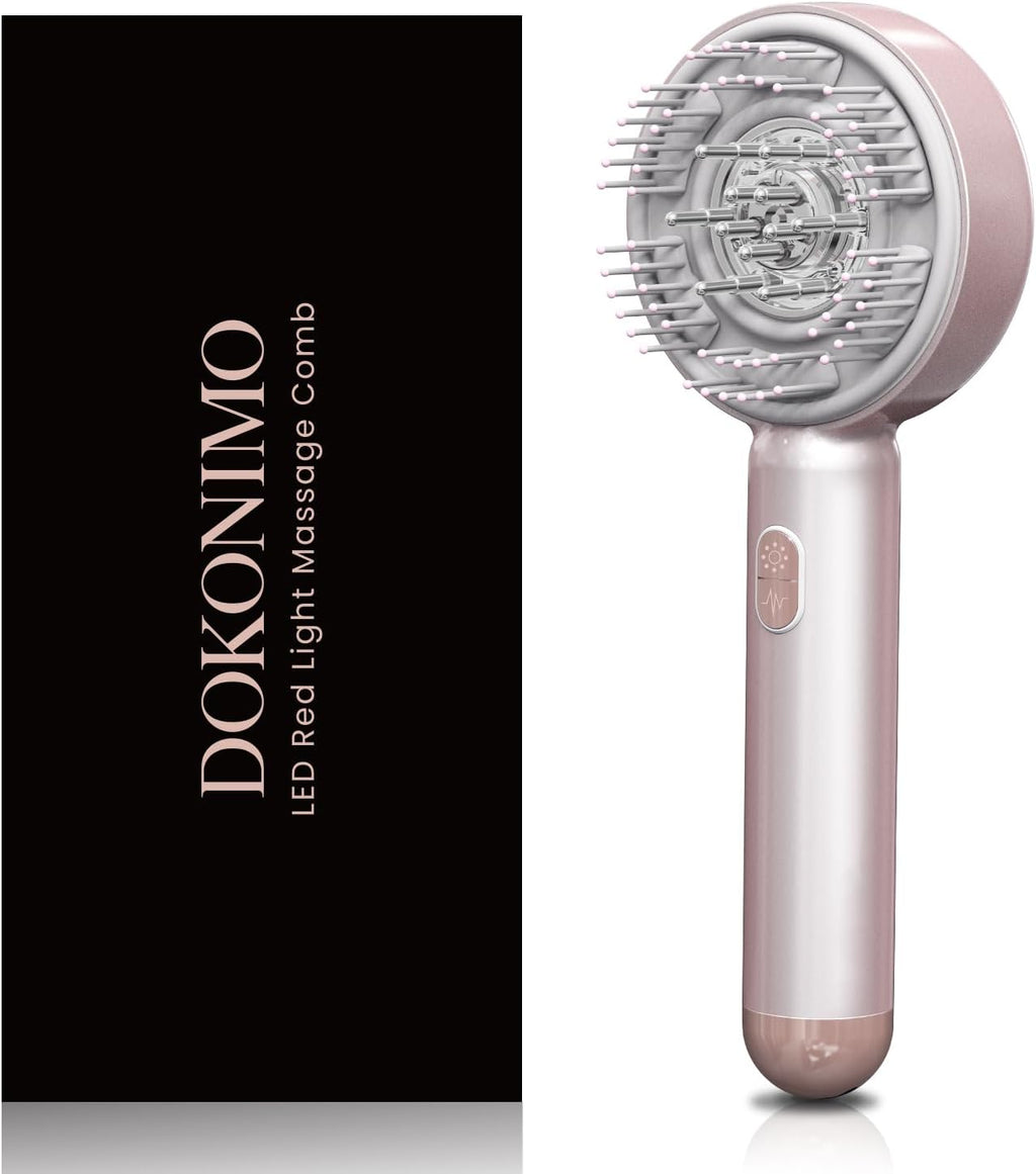 LED Scalp Massager Comb – 3-in-1 Red Light Hair Brush with Vibration & Rollers, FSA,HSA Eligible, Wireless Scalp Massager for Relaxing Daily Hair Care Routine at Home PM084