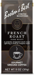 Boston’s Best Coffee - Rich & Bold French Roast Gourmet Delicious Dark Roast Premium Ground Coffee, 11 oz. / 311 g Bag