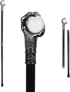 Dragon Claw Cane Walking Stick – Steampunk Clear Ball Stick for Halloween Costume, Wizard Staff, Cosplay Accessories, Party Dress or Photo Prop - Cane for Men and Women - Victorian Gothic Decor 37"