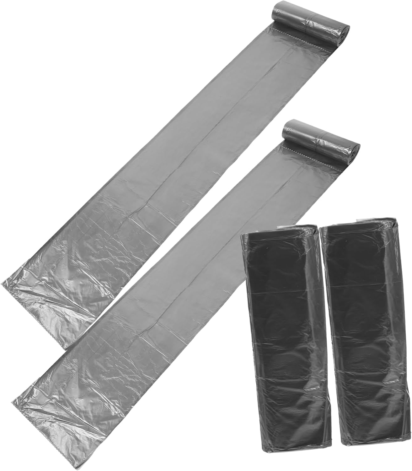 Zerodeko 5 Rolls Thickened Silver Plastic Garbage Bags Disposable Trash Bags for Kitchen Bathroom and Home Use Point-Break Design Colorful