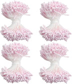 HAHIYO 700Pcs 2mm Light Pink Matte Double Head Flower Stamen Pistil for Flower Making Scrapbook Decoration - Handmade Artificial Flowers Pistil Matt-Like Floral Stamens Flowers Pollen Stamen