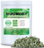 Dried Mugwort Leaves, 7.0oz(200g), Natural Artemisia Vulgaris Herbal Loose Leaves, 100% Natural Mugwort Loose Leaf Tea, No GMO