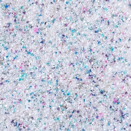 Fancy Sprinkles Unicorn Breath Fancy Sugar Pearlescent White, Blue, Pink and Purple Sugar Crystals 1 Pack (4.6 OZ)