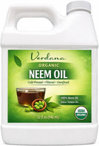 Verdana Organic Neem Oil – Cold Pressed, 100% Pure Neem Seed Oil, Concentrated Multi-Purpose Oil for Skin, Hair & Plant Use, No Additives - 32 Fl Oz