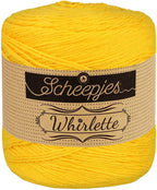 Scheepjes Whirlette Yarn, 1 Ball (100 g) – Shade 858 Banana, Cotton and Acrylic Blend