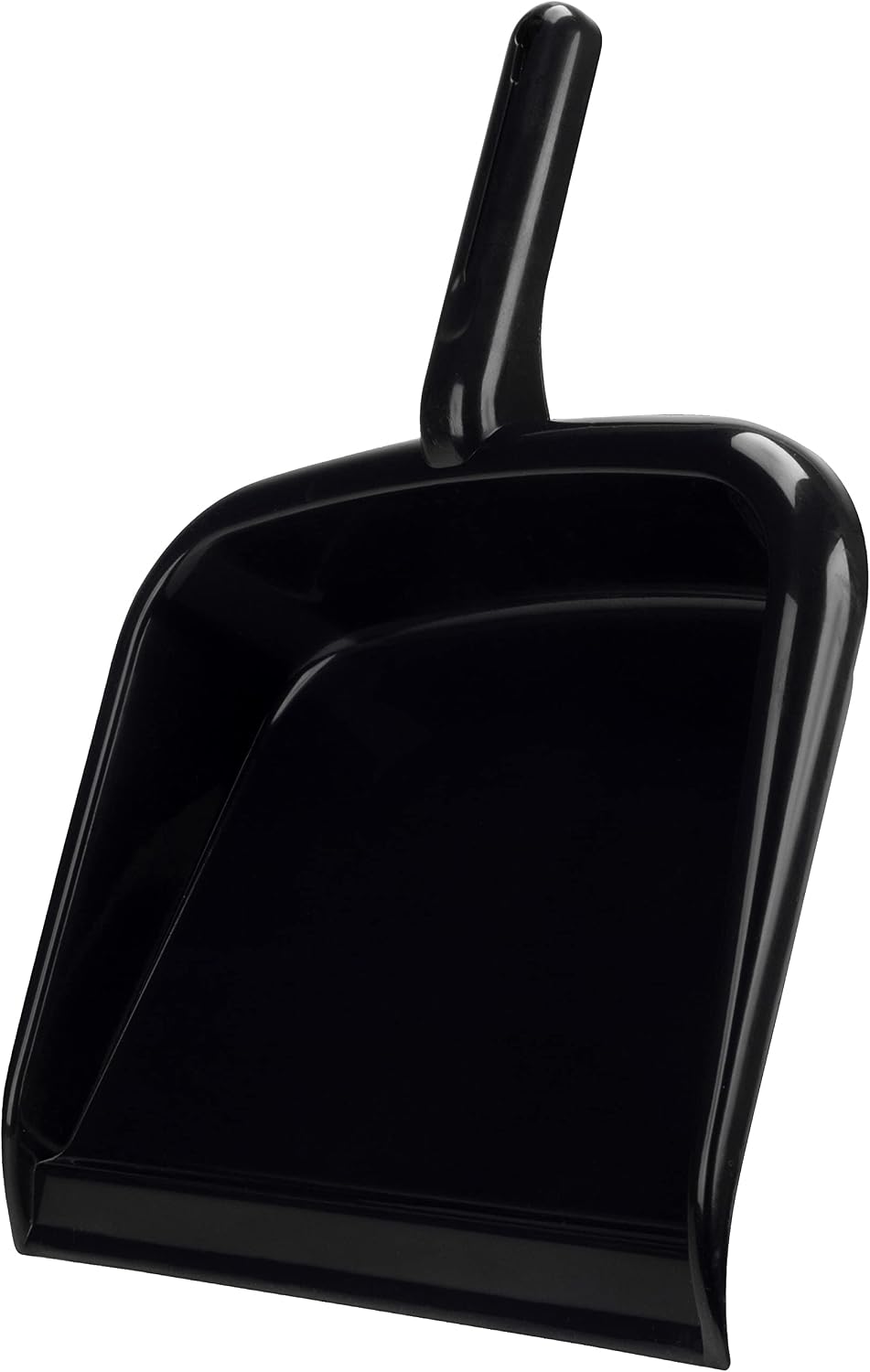 SPARTA Large Handheld Dustpan with Hanging Hole, Heavy-Duty Plastic Dustpan with Wide Lip for Countertops and Surfaces, Plastic, 10 Inches, Black