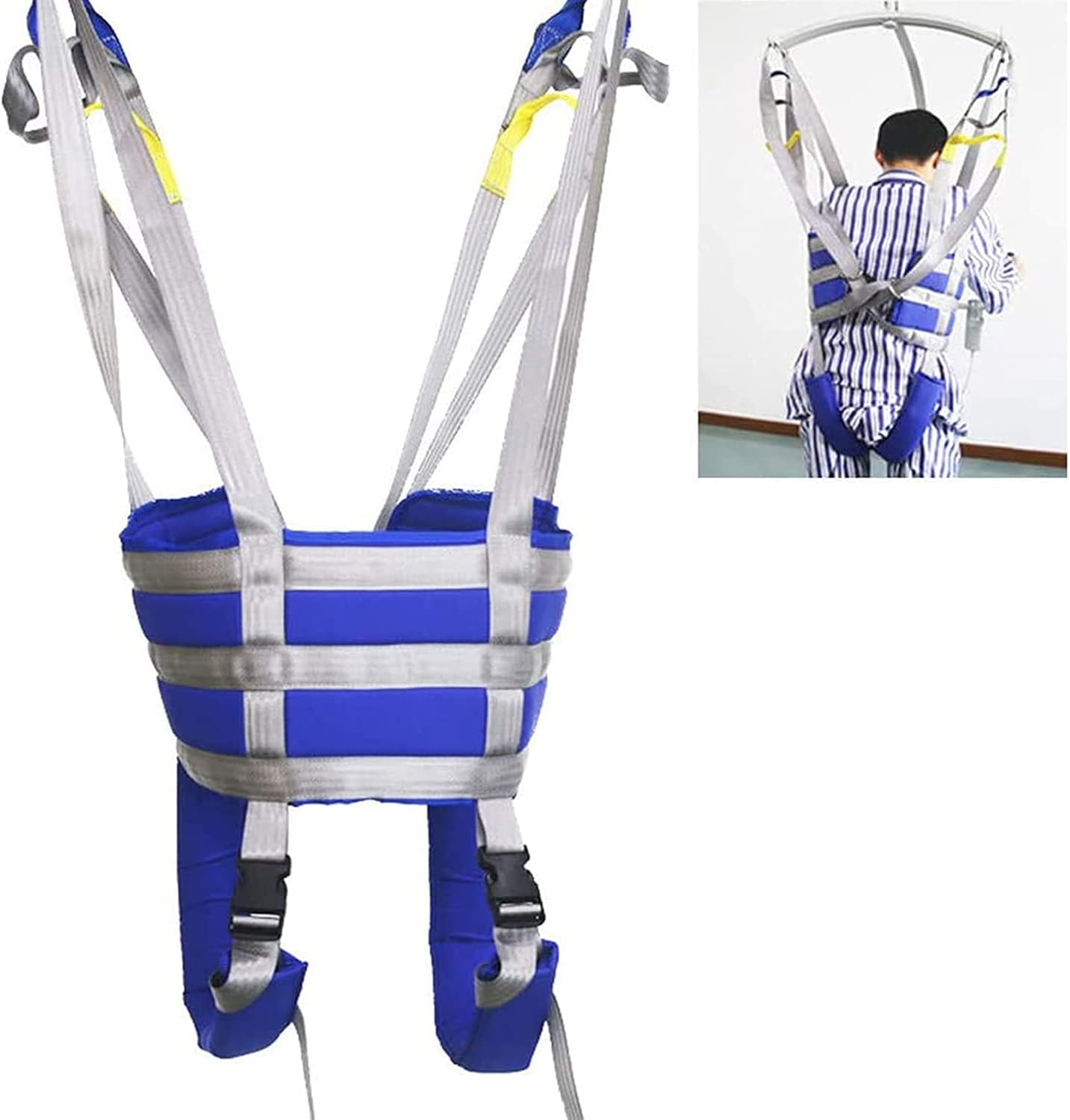 Toileting Hoist Sling, Patient Hoist Lift Sling Equipment for Transfer Paralyzed or Semi-paralyzed Elderly/Disabled from Bed to Commode Toilet