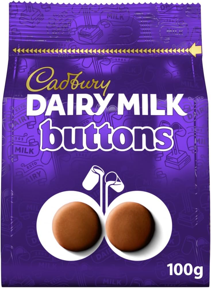 Cadbury Dairy Milk Giant Buttons Chocolate Bag 100g (Pack of 1)