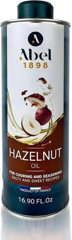 French Hazelnut Oil – 100% Pure & Cold-Pressed, Gourmet Nut Oil for Cooking, Baking & Dressings – Non-GMO, Gluten-Free, 16.90 Fl Oz