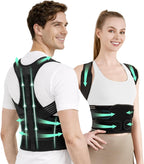 Back Brace Posture Corrector for Women and Men, 4-Point Back Support System for Upper/Lower Back Pain Relief, Scoliosis & Hunchback Correction, Adjustable & Breathable Shoulder Straightener, Small
