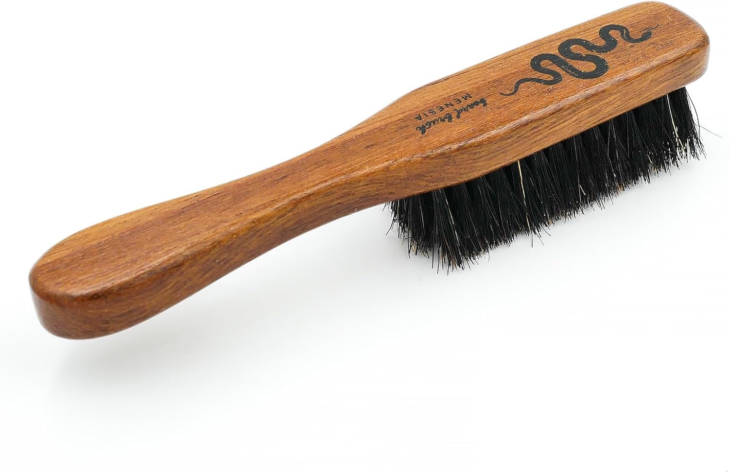Small Beard Brush with Handle for Men, Travel Boar bristle Hair Beard Grooming Brush (Snake)