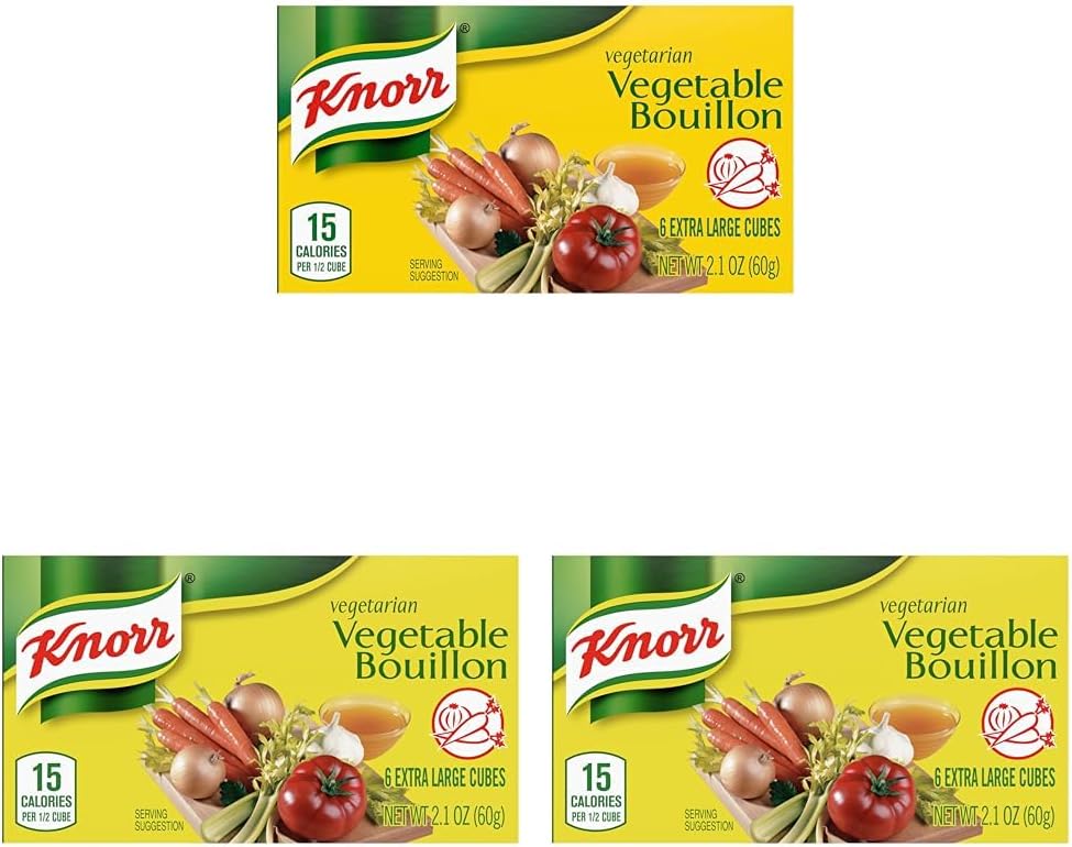 Knorr Cube Bouillon,Vegetable,cubes,2.1 oz,(Pack of 18)