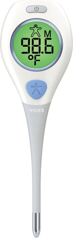 Vicks RapidRead Digital Thermometer, Temperature Readings in 2 Seconds, Use as Oral Thermometer, Baby Rectal Thermometer or Under the Arm, Water Resistant