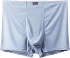 ElzEy 3 Packs Men's Boxer Briefs, Ice Silk Soft Underwear, Oversized Inner Pants Plus Size Boxershorts, 2XL-13XL (Color : Light gray, Size : 11X-Large)