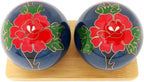 Top Chi Peony Baoding Balls with Bamboo Stand (Large 2 Inch)