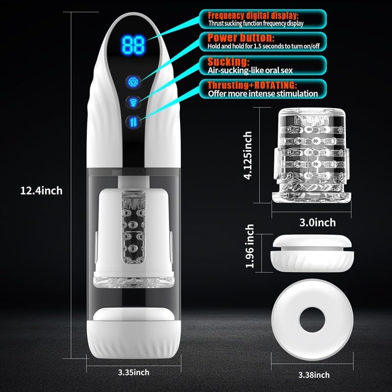 JITEM Multifunctional Men's Fitness Equipment, Multi-Frequency Rotation and Telescopic, USB Fast Charging