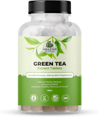 Amazing Botanicals Green Tea Extract Tablets - Camellia Sinensis, 200mg 50% Polyphenols | Daily Wellness Supplement | Non-GMO, Gluten Free - 30 Count