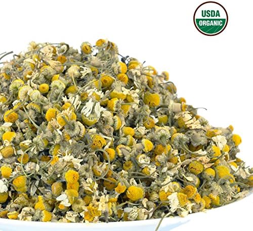 Chamomile Tea 1LB (16Oz) 100% CERTIFIED Organic (USDA seal) Chamomile Flowers Herbal Tea (Matricaria Chamomilla) in 1 lb Bulk BPA-free Resealable Bags from U.S. Wellness