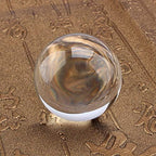 Hztyyier Clear Quartz Crystal Ball with Stand Base, Feng Shui Healing Sphere