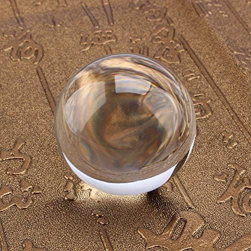 Hztyyier Clear Quartz Crystal Ball with Stand Base, Feng Shui Healing Sphere