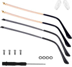 Glasses Repair Kit with Screws 2 Pairs Arm Replacement Eyeglass Glass Kit Temple Tightening Replacement for Legs Arms Replace Arms Eyeglasses Parts Blackand Golden