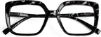 Eyekepper Reading Glasses for Women Large Frame Readers Eyeglasses Oversize - Black/Tortoise +0.75