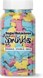 SugarMeLicious Pink Blue Yellow Teddy Bear Sprinkles Cute Edible Sprinkles for Baby Shower Gender Reveal First Birthday Cakes Cookies Cupcakes Bear Themed Party Dessert Decorations Sprinkle Mix (2 Ounce)