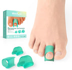Welnove Hammertoe Corrector - 6 Pack Toe Splints - Soft Gel Toe Straighteners - Realign Bent, Curled, Crooked, Claw, Hammer Toes, 3 Different Sizes (Green)