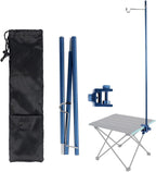 Iv - Stainless Steel drip Pole, IV Bag Holder with 1 Hook, Portable Infusion Stand for Elderly, Home Care, Hospital and Clinic.(Blue)