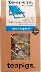 teapigs Herbal Tea Bags Made With Whole Leaves Pack of Tea bags, Ginger Lemon, 50 Count