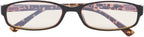 CessBlu UV Protection Computer Reading Glasses with Polka Dots Pattern Blue Light Filter Reader Eyeglasses for Women(Brown)+1.0