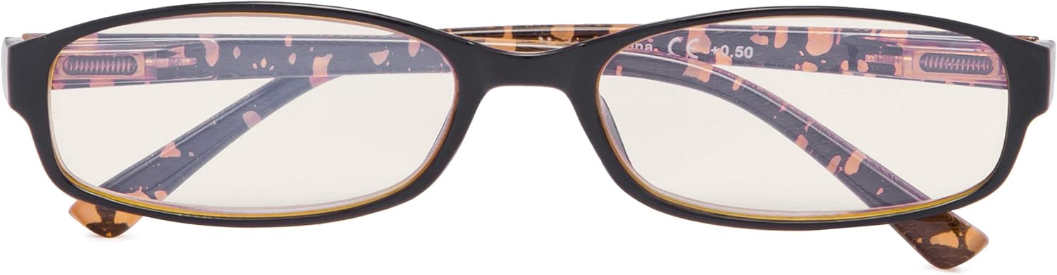 CessBlu UV Protection Computer Reading Glasses with Polka Dots Pattern Blue Light Filter Reader Eyeglasses for Women(Brown)+1.75