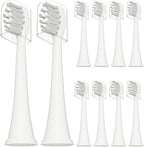 Replacement Toothbrush Heads Compatible with TAO Clean Electric Toothbrush Heads, W Shape Design Planted with Nylon Bristle