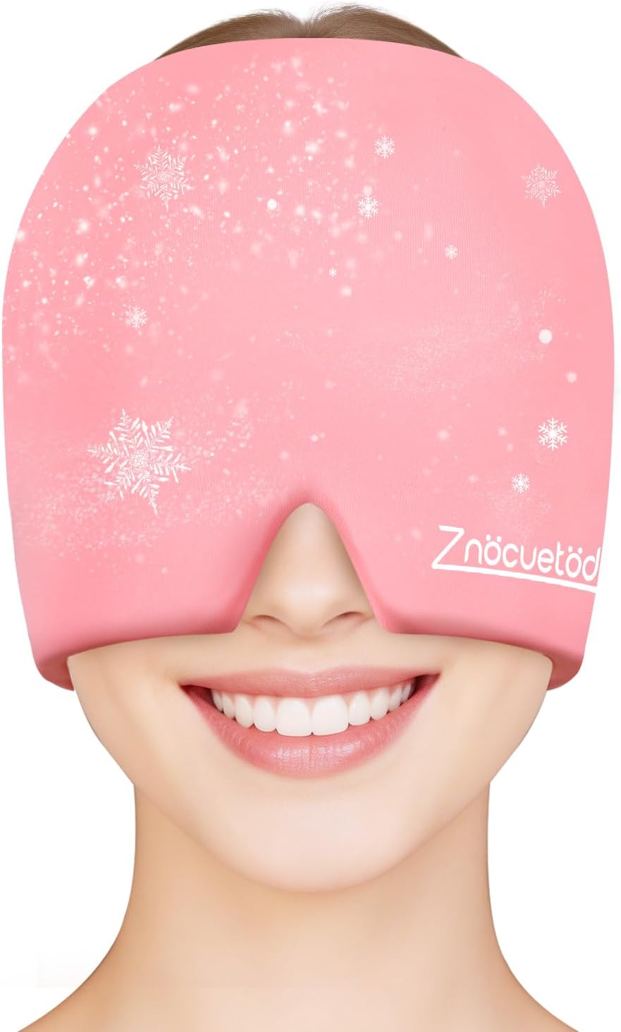 ZNÖCUETÖD Migraine Headache Relief Cap Hat Full Head ice Pack Wrap Cooling Gel Ice Beanie Cold Cap Hot/Cold Compress Therapy for Sinus, Stress, Tension, Head Pain Relief, Gift for Women