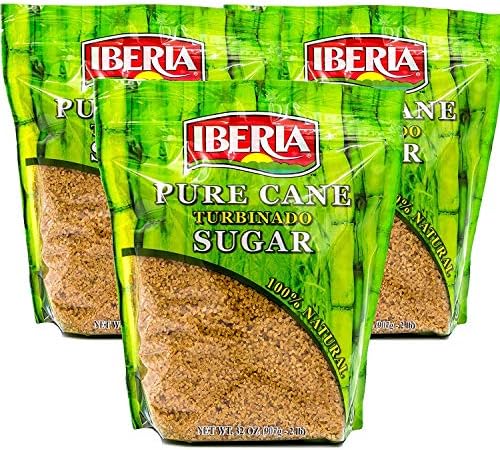 Iberia Turbinado Sugar 32 Oz (Pack Of 3), 96 Oz, brown