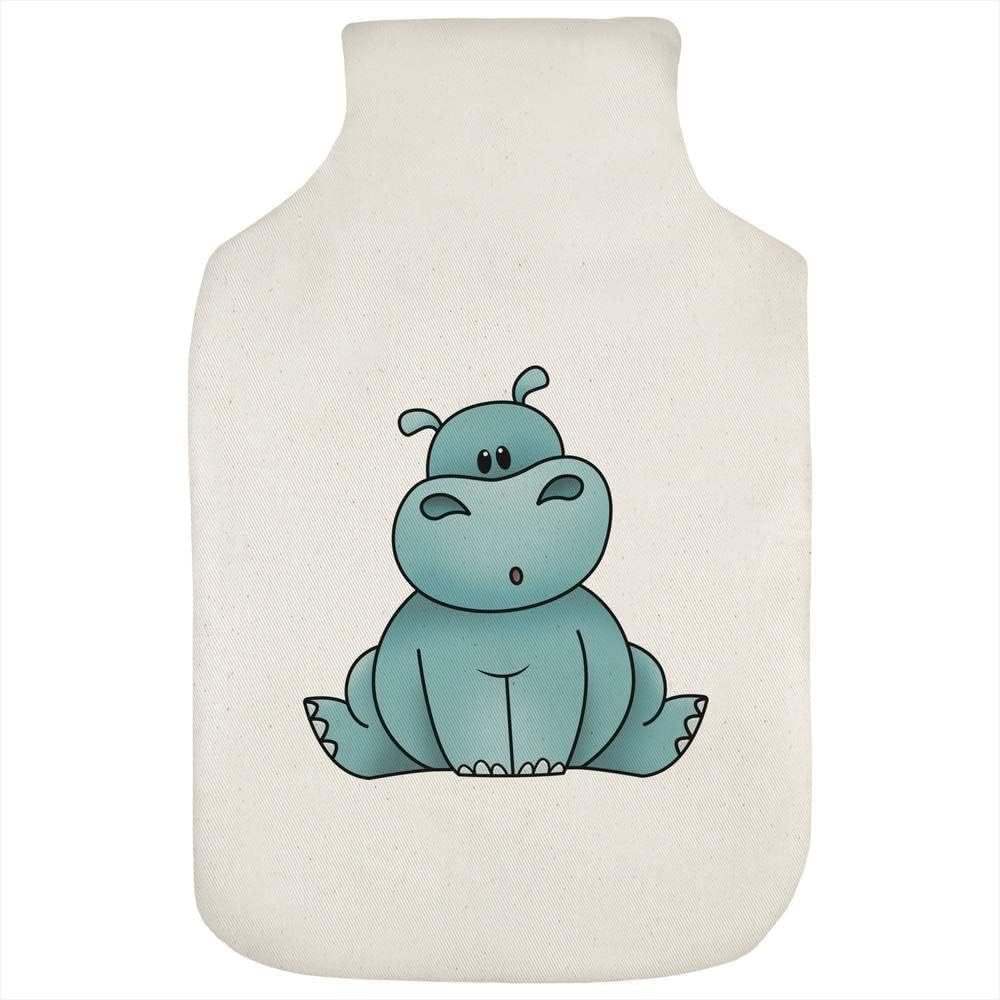 Azeeda 'Sitting Hippo' Hot Water Bottle Cover (HW00022498)