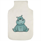 Azeeda 'Sitting Hippo' Hot Water Bottle Cover (HW00022498)