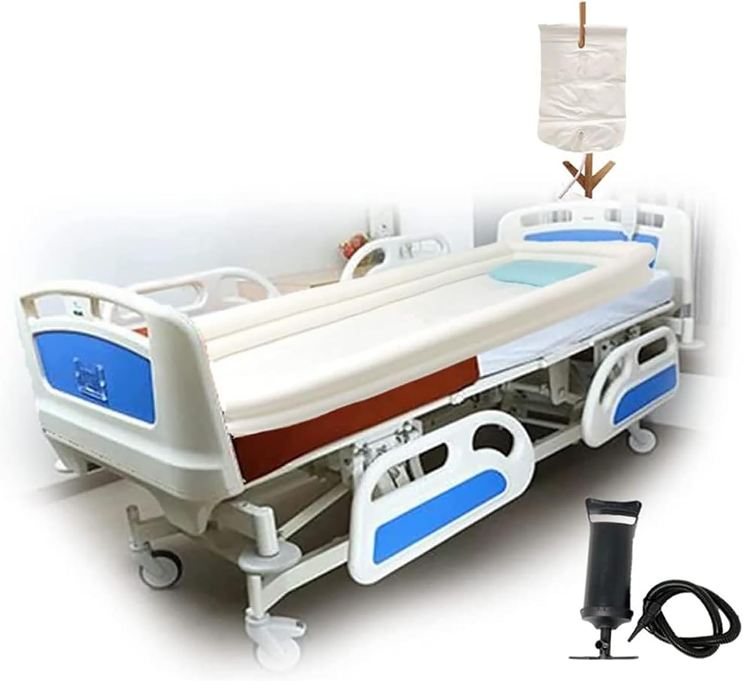 CEEBUS Medical Inflatable Bathtub,Inflatable PVC Body Washing Basin System with Air Pump, Water Bag, Bathe in Bed Assistive Aid for Disabled, Elderly, Easily Bath in Bed, kk852