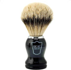 Parker Silvertip Badger Shaving Brush with Resin Handle & Resin Stand | 22mm Soft Knot for Rich Lather | Handcrafted Brush for Shave Cream or Soap | Premium Wet Shaving Accessory | Iconic Brand