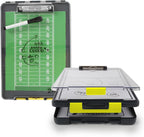 Dexas Clearview Clipcase Clipboard, 13.75 x 9.5 in, Gray/Yellow. See Papers Clearly Outdoors, Stay Organized and Dry. Ideal for Coaching, Teaching, homeschooling, Art, Trades, and Medical pros.