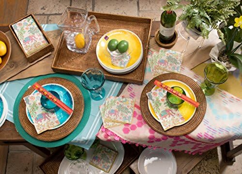 Entertaining with Caspari 20-Pack Le Jardin De Mysore Luncheon Napkins