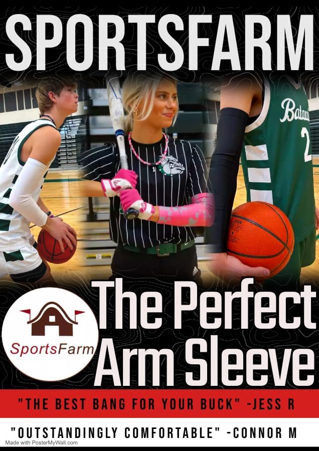 Youth & Adult Sizes Moisture Wicking Compression Arm Sleeve (1 Sleeve) (Over 100 Colors Available in Our Store)