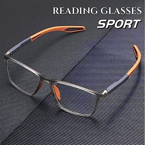 Reading Glasses,Men's Sports Ultra-Light Anti-Blue Light Presbyopic Glasses