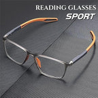Sport Intelligent Photochromic Progressive Bifocal Presbyopia Glasses, Sports Anti-Blue Light Reading Glasses