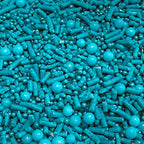 COOL MOM SPRINKLES Turquoise Sprinkles (4 oz.) – Tropical Beach Summer Themed Sprinkles for Decorating Ocean Cakes, Cupcakes, Cookies & Desserts – Mixed in the USA/Gluten-Free