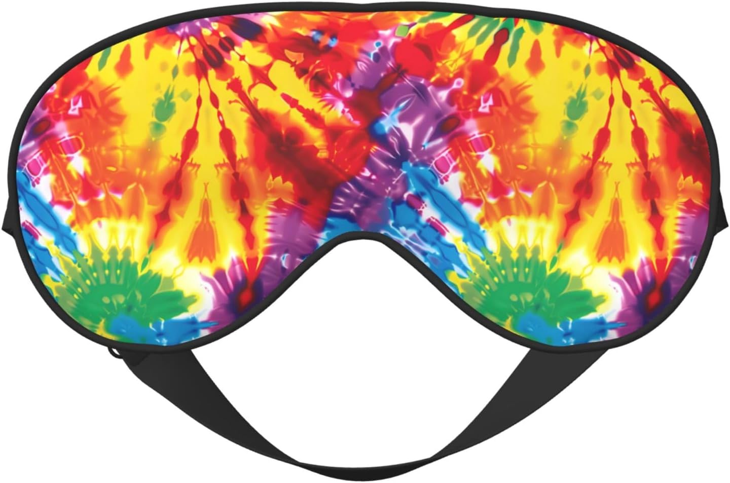 Colorful Rainbow Tie Dye Eye Mask for Women Men Elastic Sleeping Cover Adjustable Blackout Sleep Mask for Travel Nap