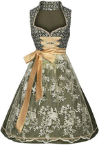 Oktoberfest Bavarian Dress Women's Dirndl Dress German Costume Plaid Maid Halloween Party Outfits