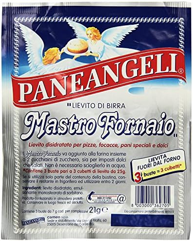 Paneangeli: "Lievito Per Pane" Italian Brewer's Yeast 0.74 Ounce (21gr) Packages (Pack of 4) [ Italian Import ]